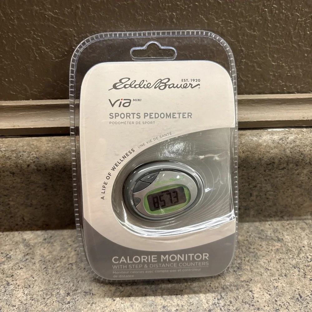 Eddie Bauer Sports Pedometer Via Mini Calorie Monitor Step & Distance Counters